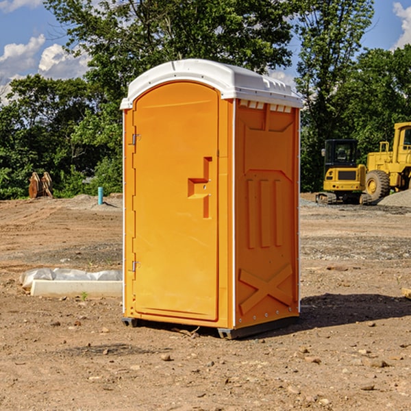 how often are the portable restrooms cleaned and serviced during a rental period in Dryden Texas